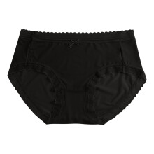 Damen-Unterwäsche aus ultradünner Eisseidenspitze, schwarz, Größe XL