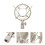 Suporte de microfone branco OUNONA com ajuste de altura e 1