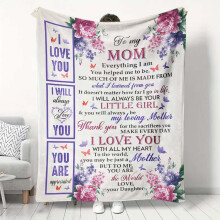 Plaid voor mama van dochter of zoon, 50"x60"