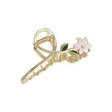 Flower Hair Claw Clips Metal Gold Band Hair Hairbands Ornaments Claw Hairpin Clamp Hair Decorations for Women Girls