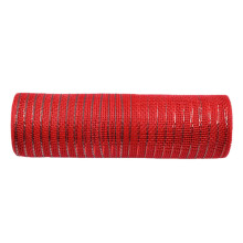 Dekorband aus Metallfolie, rot-weiß, 1 Rolle