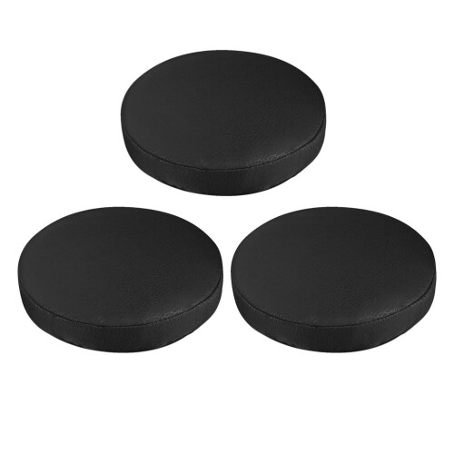 OUNONA schwarze Stretch-Stuhlsitzbezüge, 3er-Pack