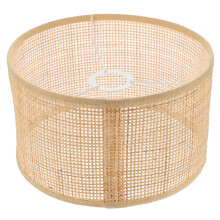 Abat-jour suspendu en rotin style rétro grand format