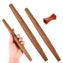 Conjunto de rolos de madeira para massa, próprios para alimentos, com formato cônico, 25 cm x 30 cm