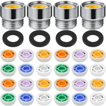 Set di riduttori di flusso per doccia da 1/2 pollice, 7 pezzi, 1,2-2,5 GPM