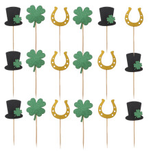 St. Patrick's Day Cupcake-Topper Kleeblatt (24 Stück)