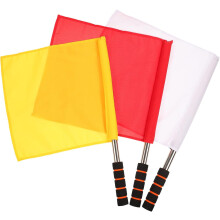 Veiligheidsvlaggen voor voetbal- en volleybalscheidsrechters (3 stuks)