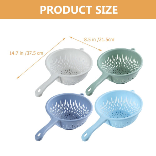 Scolapasta in plastica con manico (4 pezzi)