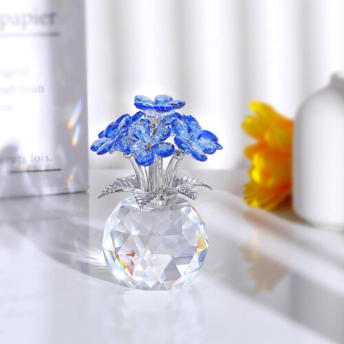Figurine de fleur Myosotis Blue K9Crystal 2