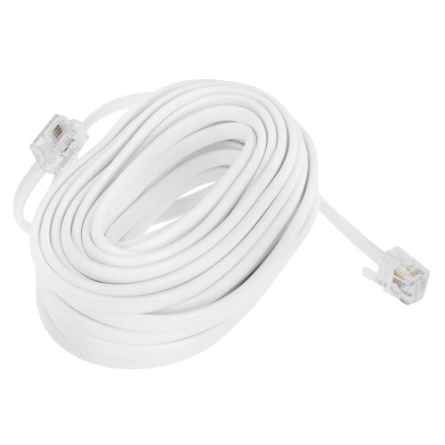 Rallonge téléphonique fixe blanche de 7,6 m (25 pi)