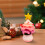 Mini árvore de Natal de crochê com enfeites, verde, 12 cm 1