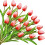 Tulipani artificiali viola chiaro in lattice morbido, 10 pezzi 1