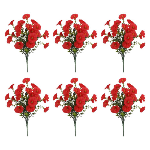 Fiori artificiali da esterno in seta realistica, 12 pezzi