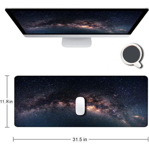 Galaxy Gaming Mouse Pad 31,5x11,8 ιντσών με αντιολισθητική ραφή 1
