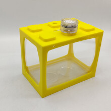 Mini aquarium pour poissons betta avec éclairage 5 x 3,3 x 3,9 pouces
