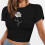 Γυναικείο Crop Top με Φλοράλ Στάμπα από Βαμβάκι XS-XL 5