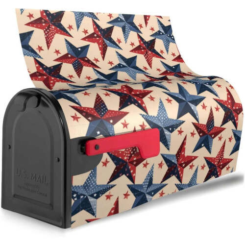 Amerikansk flag stjerner postkassedæksel magnetisk 65,5 x 51,5 cm 1