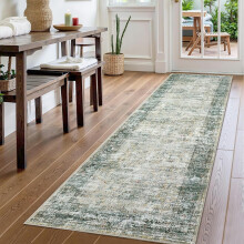 Vintage Distressed Runner Teppe Sklisikkert Lav Luv 2-pakning