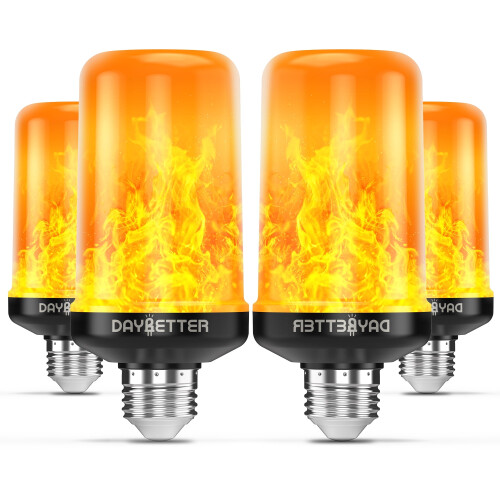 LED-flamlampor E26/E27 4-pack