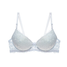 Damen-Push-up-BH aus Spitze mit Bügeln, Weiß, Größe M