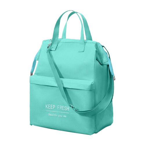 Bolsa térmica para almoço com alça de ombro verde