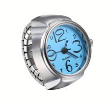 Minimalistische Quarz-Ringuhr mit elastischem Armband