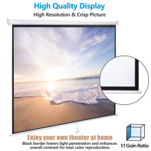 120-inch projectiescherm, 16:9 opvouwbaar, 4K Ultra HD