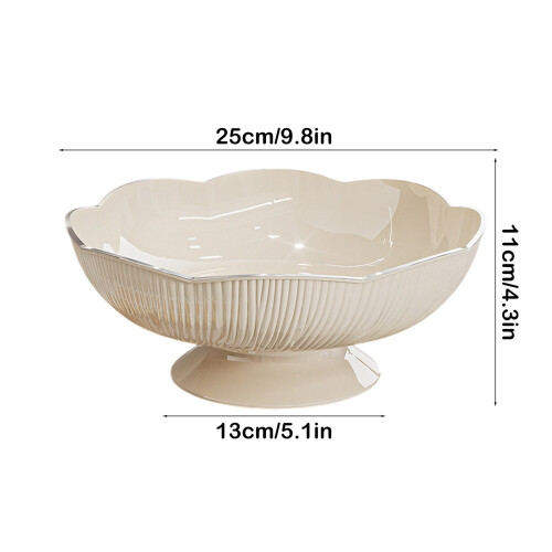 Platos blancos para fruta con base de drenaje desmontable (1 pieza) 2