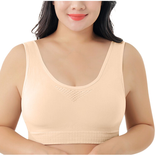Σουτιέν γιόγκα για γυναίκες plus size χωρίς ραφές, μονόχρωμο