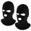 Maschera da sci integrale con 3 fori, antivento, passamontagna, confezione da 2 pezzi, nera. 1