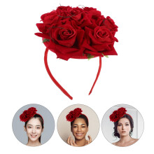 Bandeau rose rouge, accessoire de coiffure tendance, 1 pièce