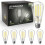 Lâmpadas LED Edison com base E26, 5000K, 8W, 800LM (pacote com 6) 1