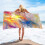 Toalha de praia de microfibra, absorvente e sem areia, 76 x 152 cm (30 x 60 polegadas) 1