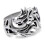 Dam Retro Punk Snake Dragon Ring Set Silverlegering 1