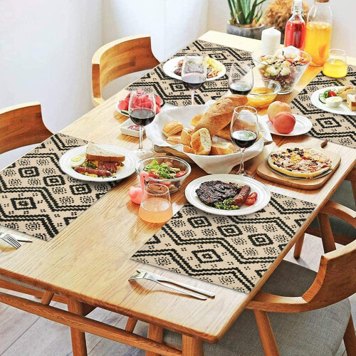Boheemse linnen placemats set van 4, 30 x 45 cm 1