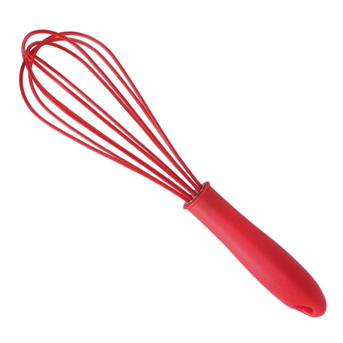 Roter Silikon-Schneebesen, Handmixer, 1 Stück
