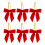 Bruna sammetsrosor i julgran, 6-pack 1