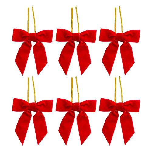 Bruna sammetsrosor i julgran, 6-pack