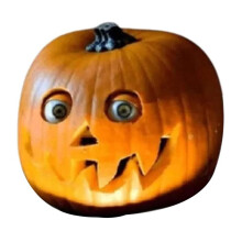 Scary Halloween Pumpkin with Moving Eyes, Pumpkin Decorations,Halloween Artificial Pumpkins Decoration A
