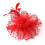 Fascia per capelli rossa da donna per tea party e matrimonio 3