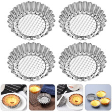 Rostfria tartletformar, set med 6 delar