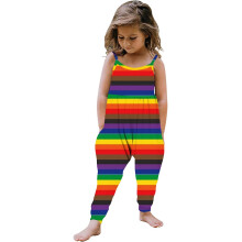 Mouwloze jumpsuit met bloemenprint voor meisjes, maat 5T