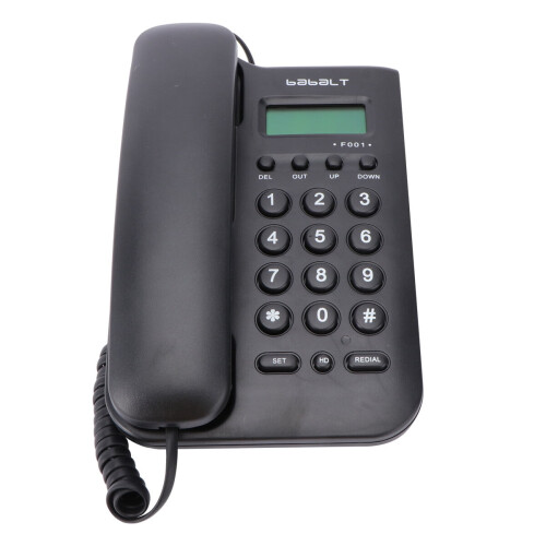OUNONA telefon ścienny przewodowy czarny