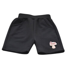 Mädchen-Sommershorts mit elastischem Bund, schwarz, Größe 2T