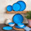 Lakeside Collection blue melamine dinnerware set 12-piece 2