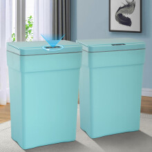 Poubelle automatique bleue de 13 gallons (lot de 2)
