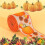 Thanksgiving ribbon with pumpkin and maple leaf design, 2.5m 2
