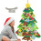 3ft Lighted Felt Christmas Tree Wall Decor with 32 Ornaments 7