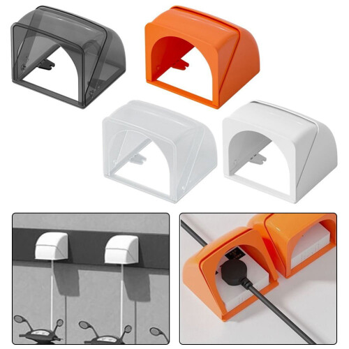 Outdoor Electric Plug Protective Cover Waterproof White 2