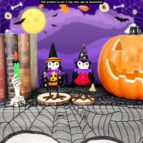 Enfeite de Halloween de pássaro, boneca de pelúcia de bruxa 3D, 1 peça 1